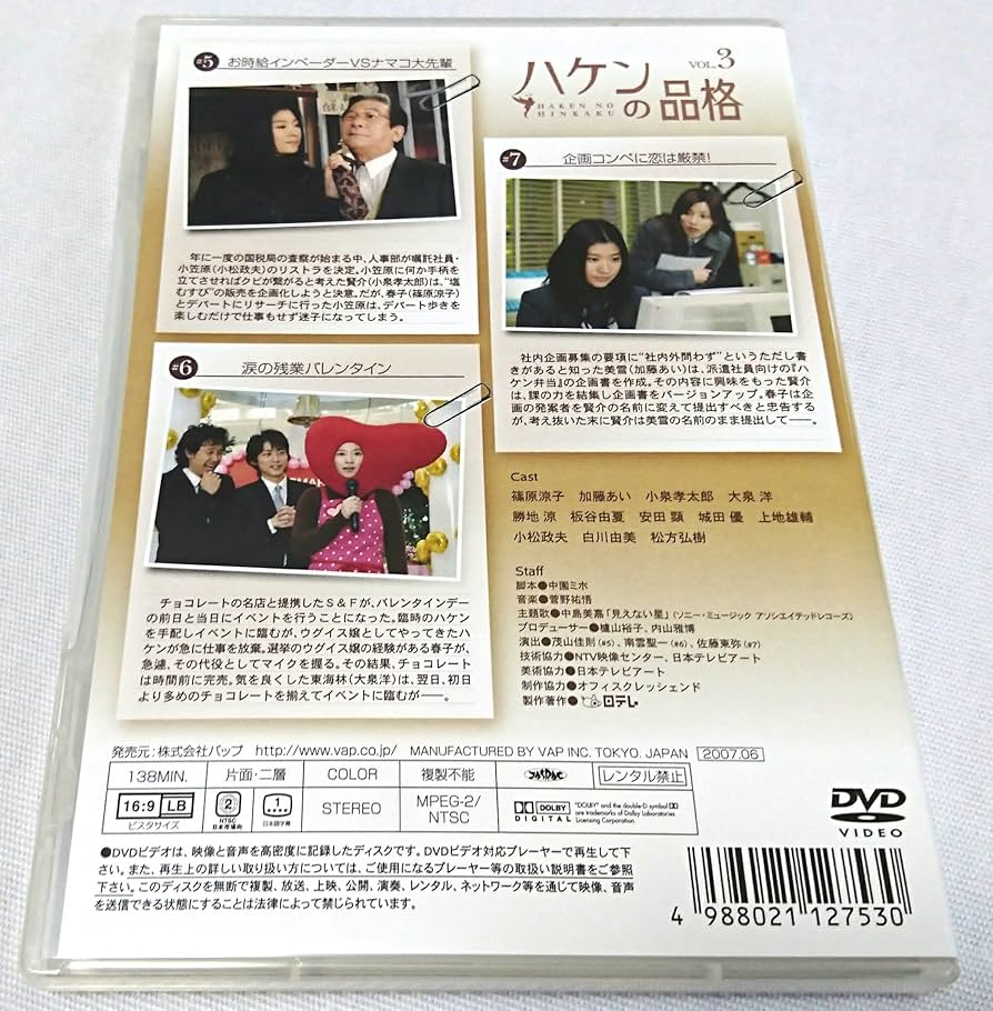 Amazon.co.jp: ハケンの品格 DVD-BOX : 篠原涼子.加藤あい.小泉